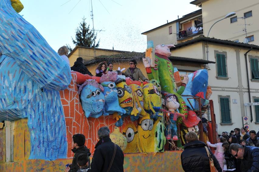 Confetti-Throwers at the Carnevale at Dicomano, Mugello, Tuscany
